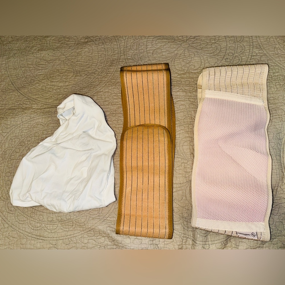 Bundle of 3 pregnancy support band maternity belts L/XL